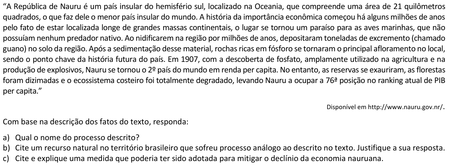 Questão G05 no caderno  da 2ª fase da FUVEST 2024