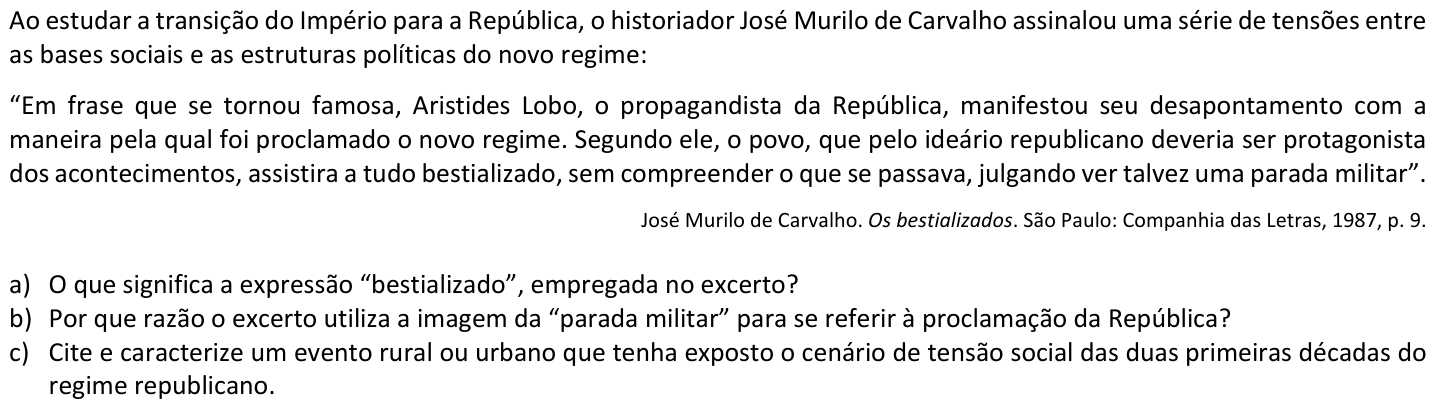 Questão H02 no caderno  da 2ª fase da FUVEST 2024
