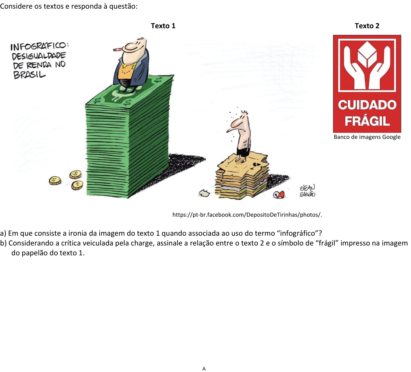 Questão 4 no caderno  da 2ª fase da FUVEST 2023