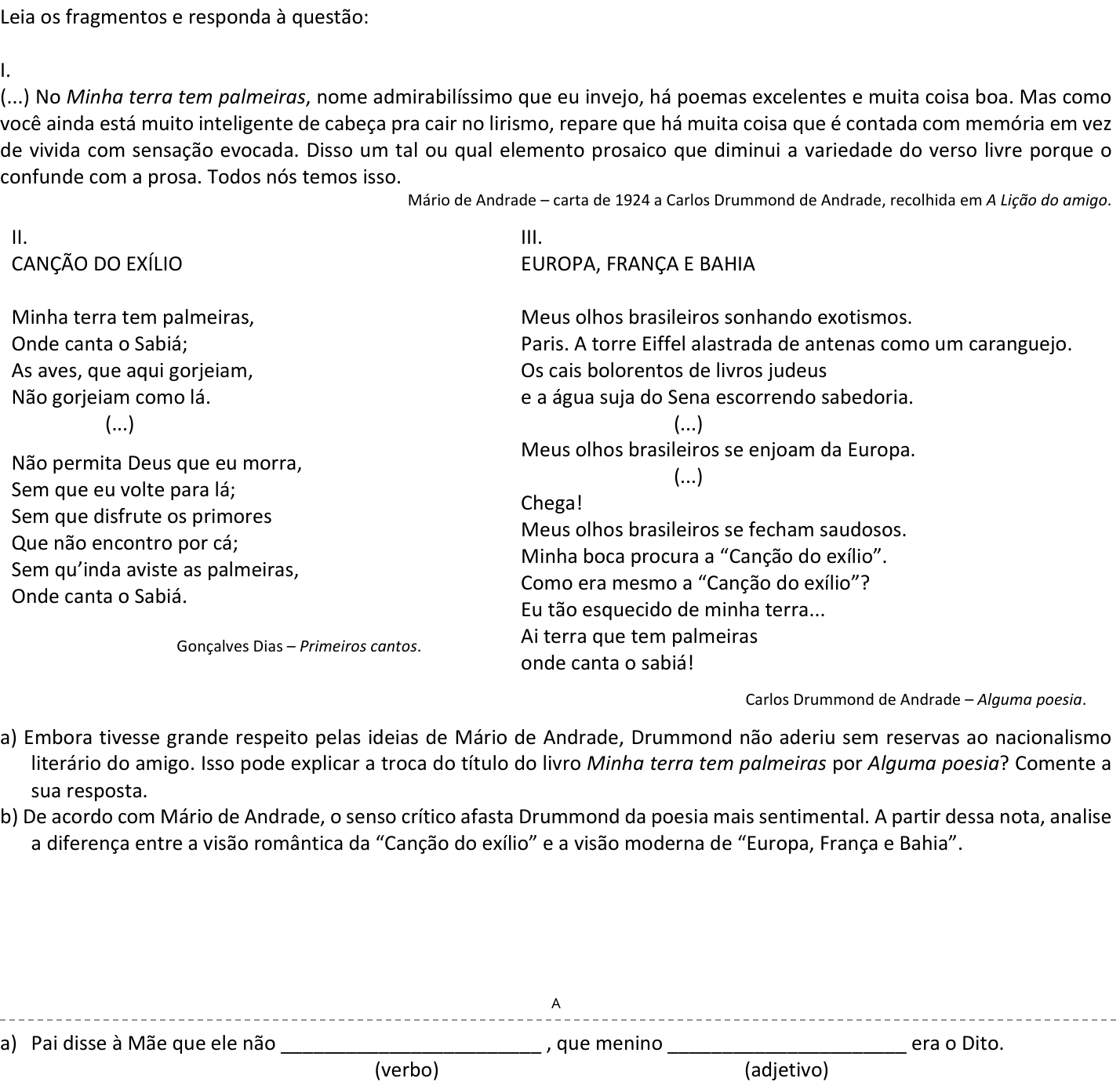 Questão 10 no caderno  da 2ª fase da FUVEST 2023