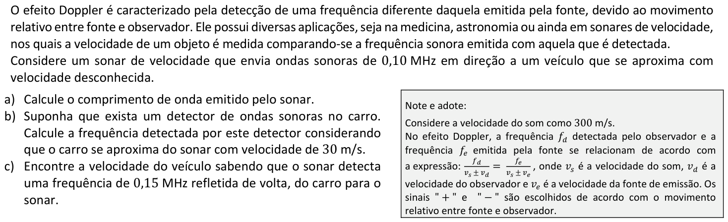 Questão F05 no caderno  da 2ª fase da FUVEST 2023