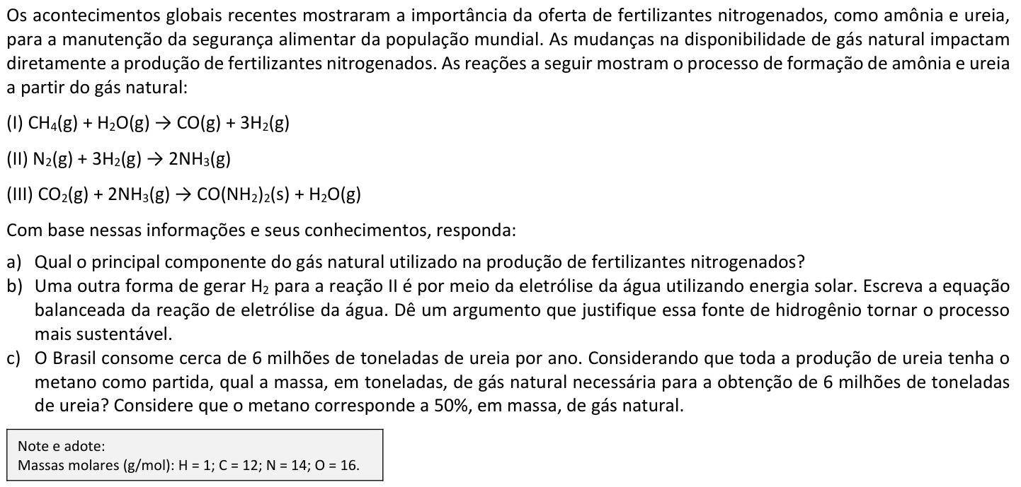 Questão Q04 no caderno  da 2ª fase da FUVEST 2023