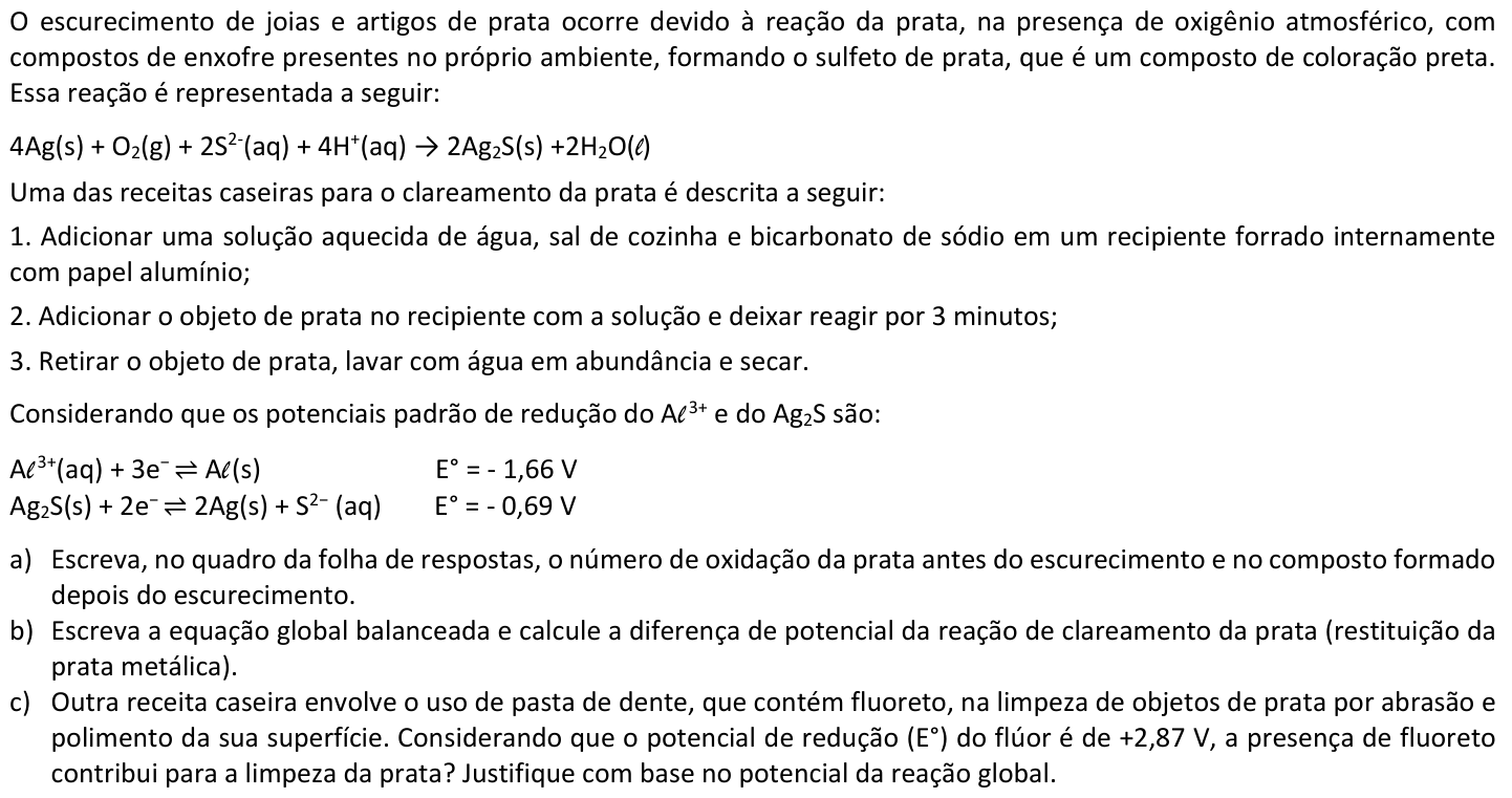 Questão Q05 no caderno  da 2ª fase da FUVEST 2023