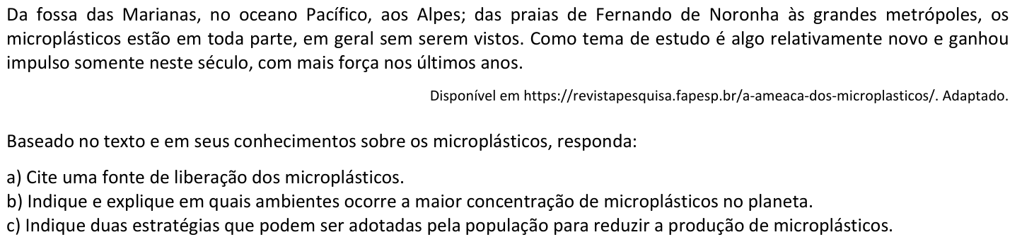 Questão G01 no caderno  da 2ª fase da FUVEST 2023