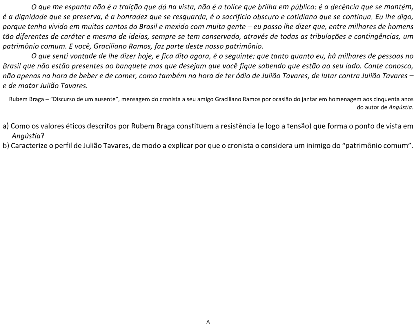 Questão 8 no caderno  da 2ª fase da FUVEST 2022