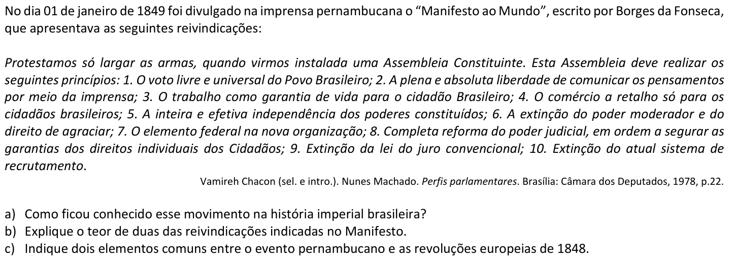 Questão H06 no caderno  da 2ª fase da FUVEST 2022
