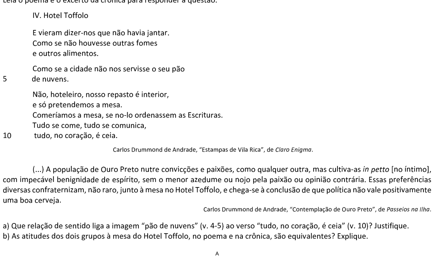 Questão 8 no caderno  da 2ª fase da FUVEST 2021