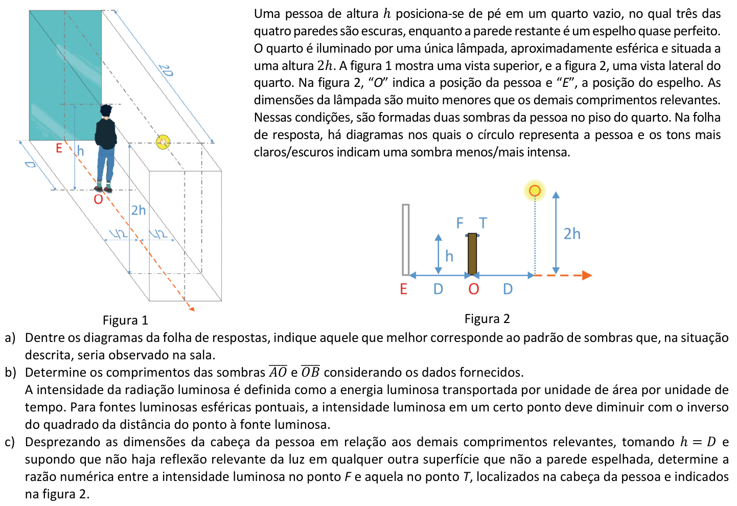 Questão F04 no caderno  da 2ª fase da FUVEST 2021