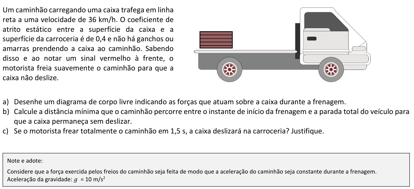 Questão F06 no caderno  da 2ª fase da FUVEST 2021
