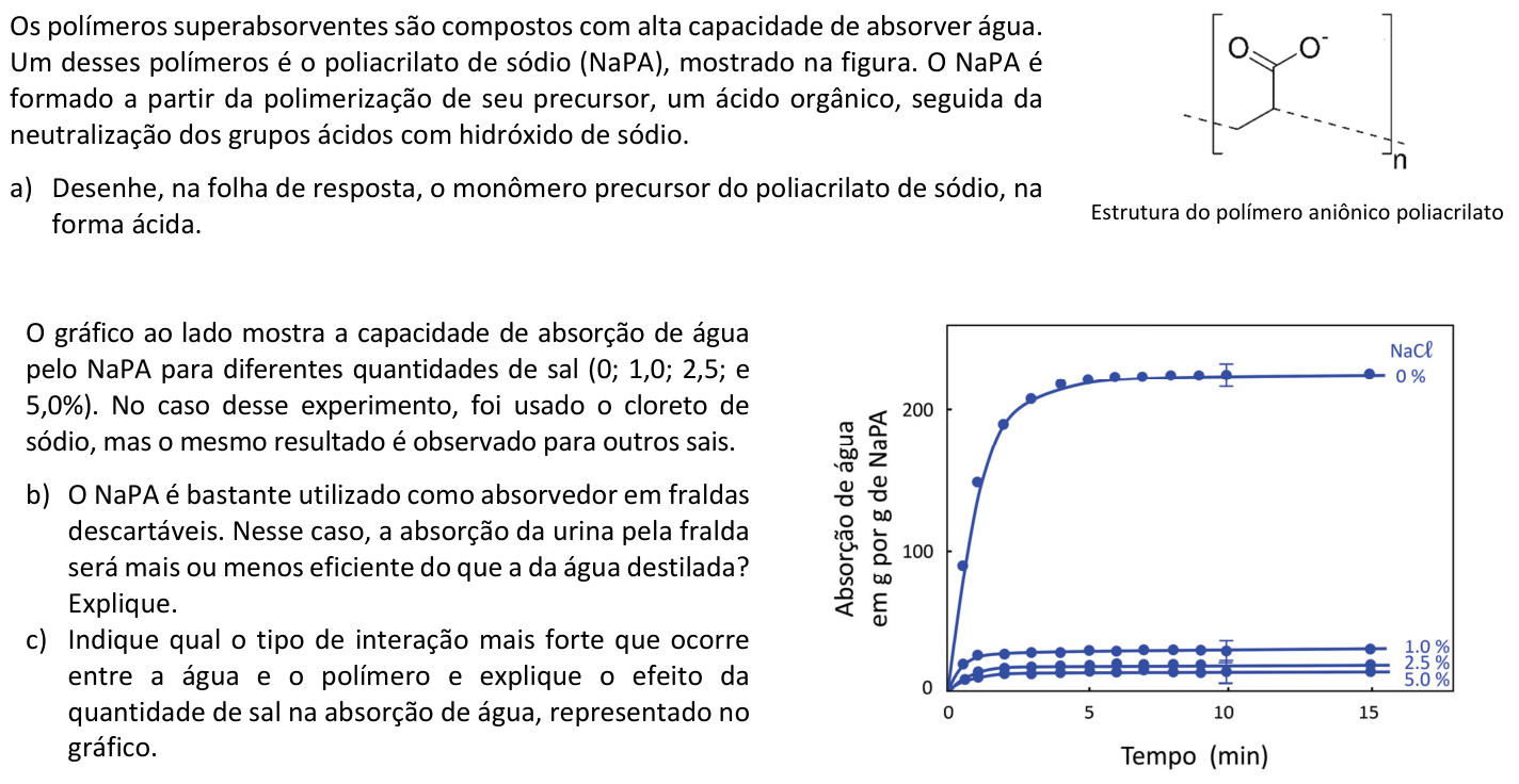 Questão Q05 no caderno  da 2ª fase da FUVEST 2021