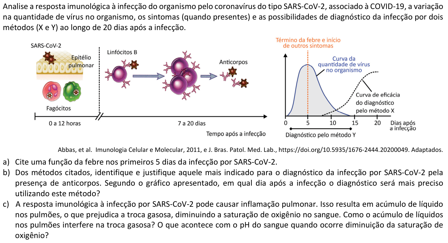 Questão B05 no caderno  da 2ª fase da FUVEST 2021