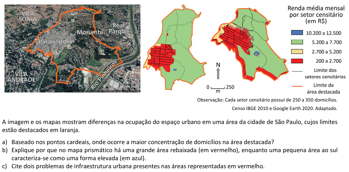 Questão G02 no caderno  da 2ª fase da FUVEST 2021