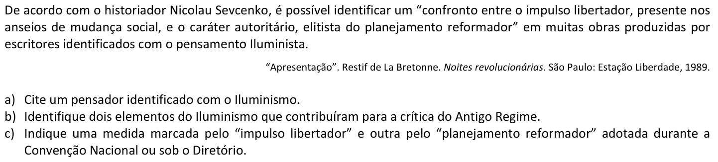 Questão H01 no caderno  da 2ª fase da FUVEST 2021