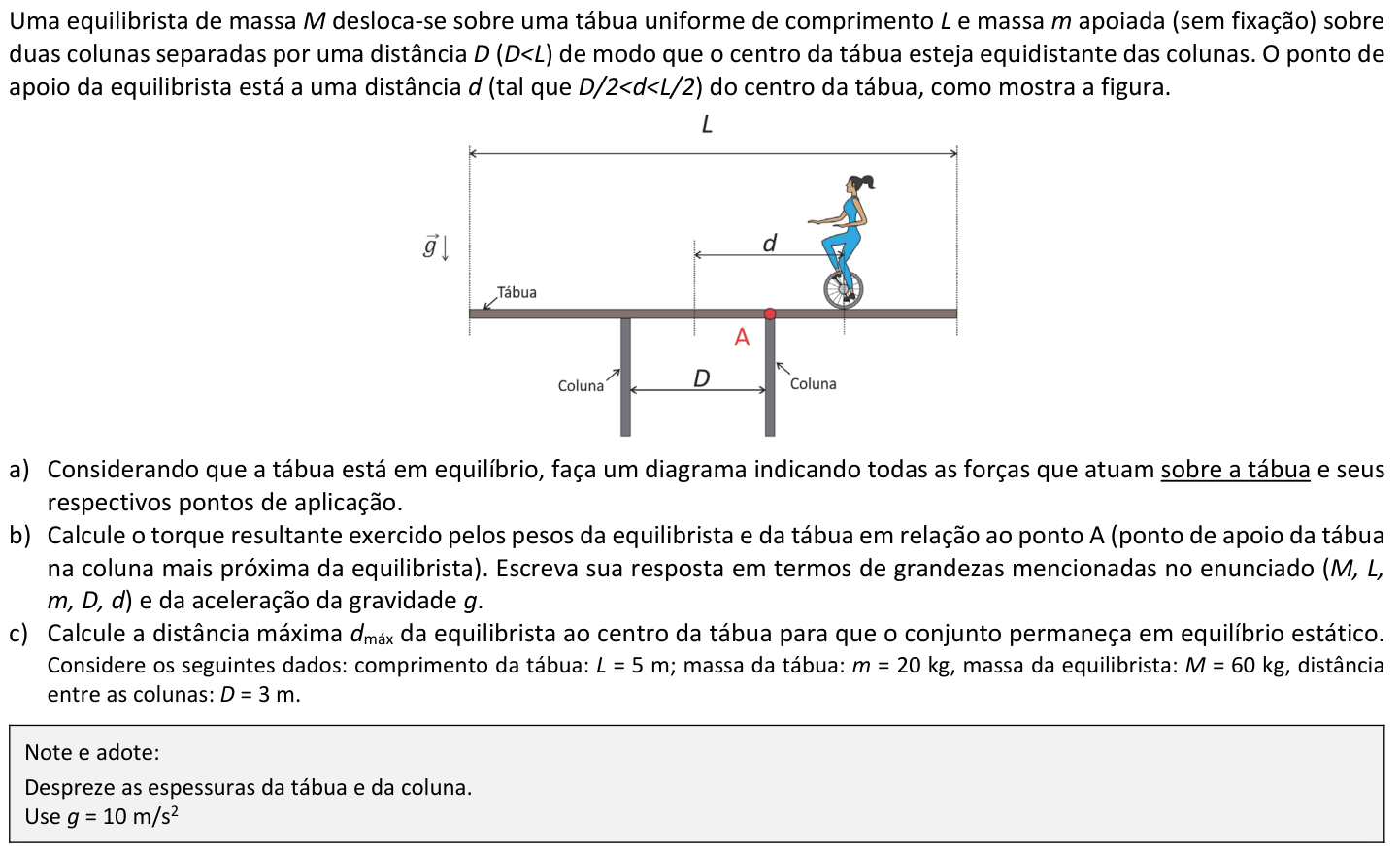 Questão F06 no caderno  da 2ª fase da FUVEST 2020