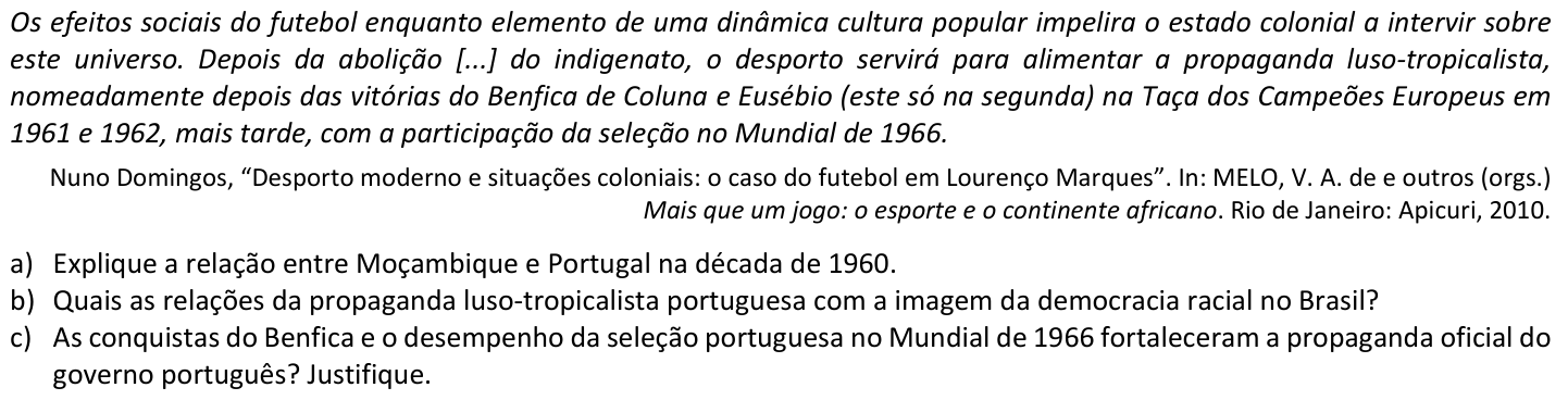 Questão H01 no caderno  da 2ª fase da FUVEST 2020