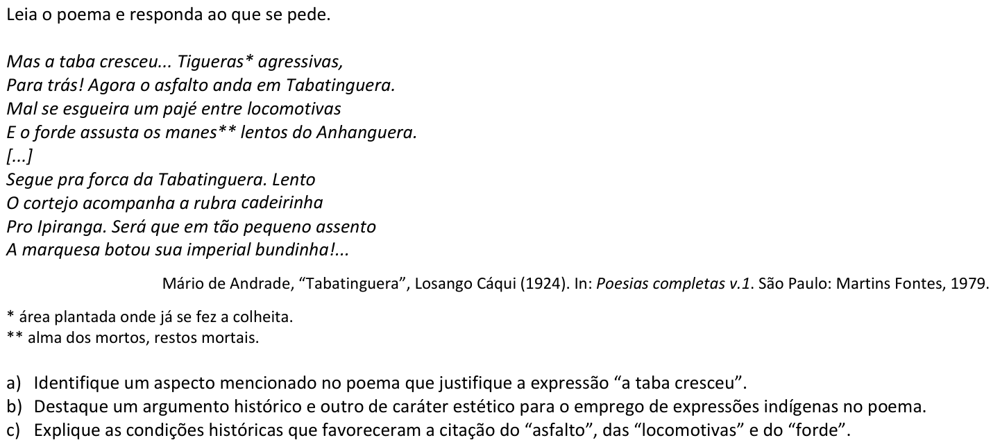 Questão H03 no caderno  da 2ª fase da FUVEST 2020