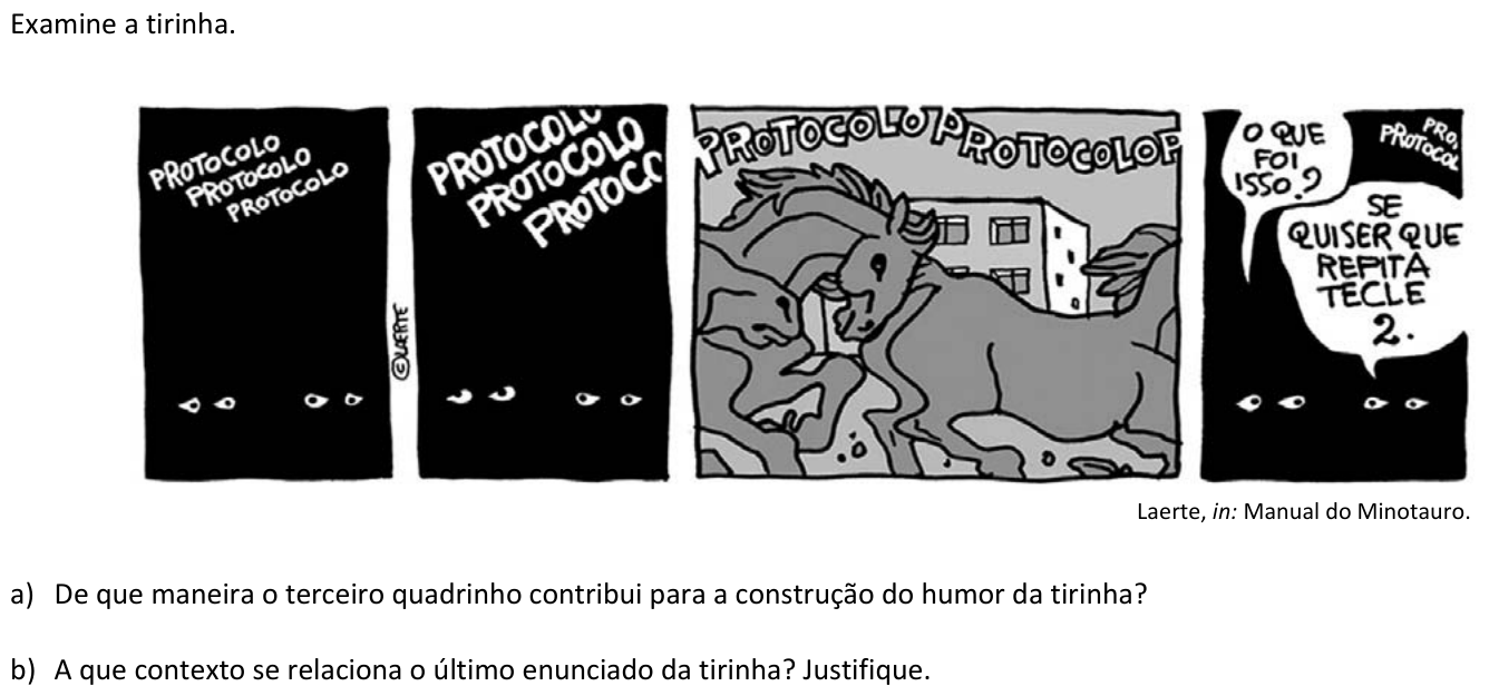 Questão 1 no caderno  da 2ª fase da FUVEST 2019
