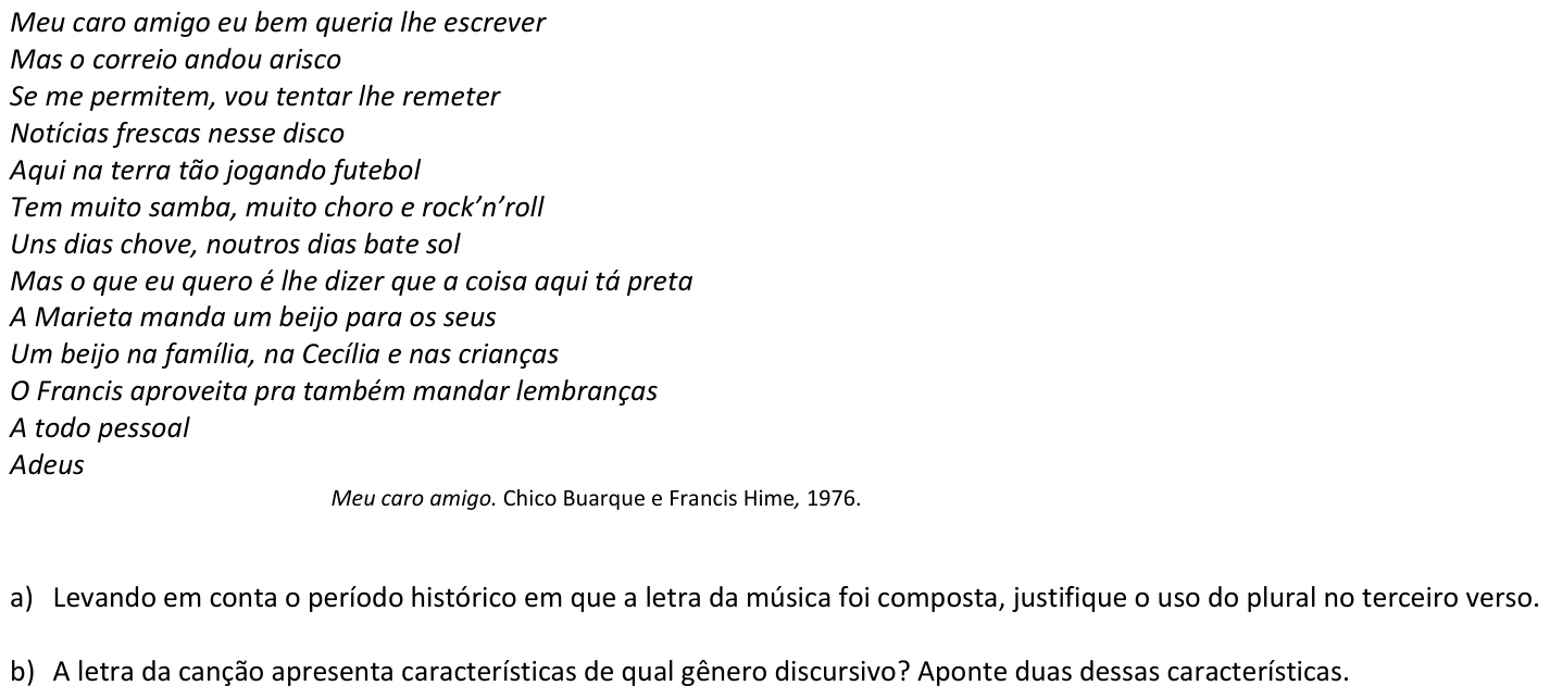 Questão 5 no caderno  da 2ª fase da FUVEST 2019