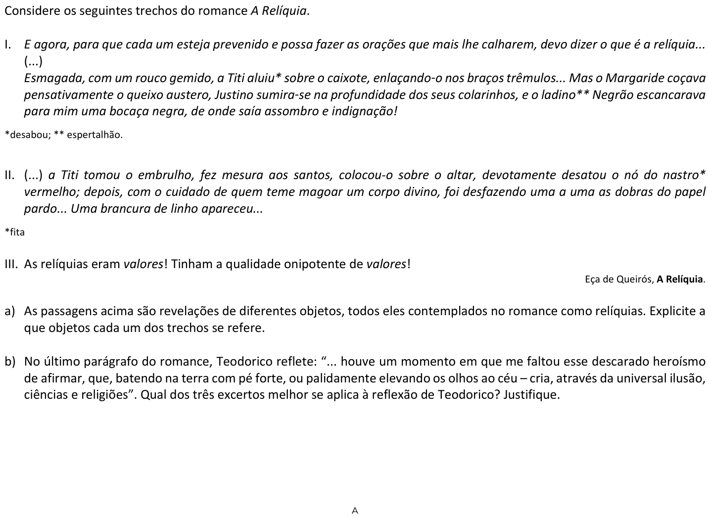 Questão 8 no caderno  da 2ª fase da FUVEST 2019