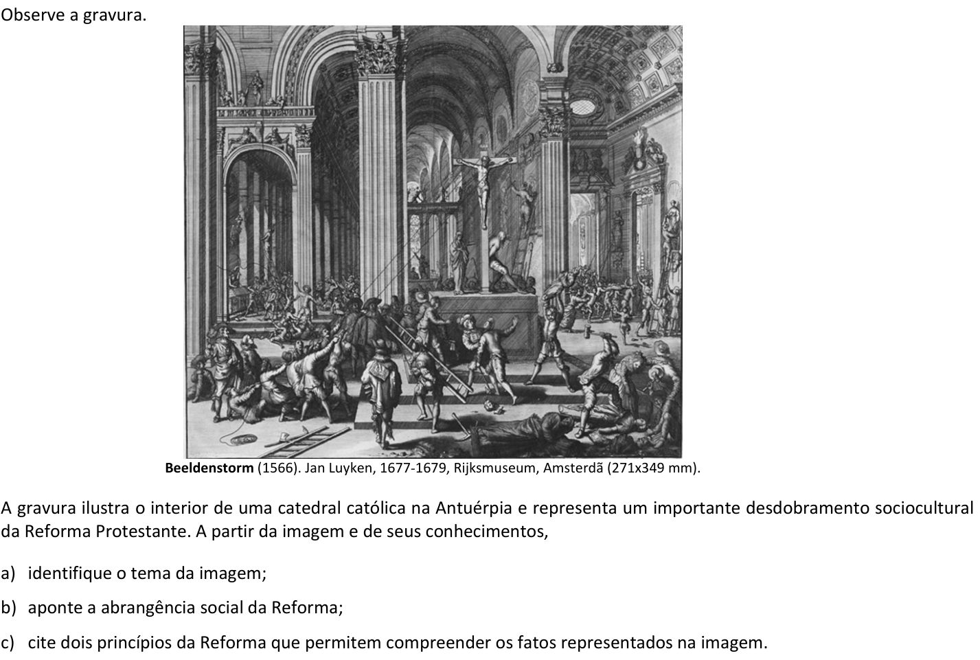 Questão H04 no caderno  da 2ª fase da FUVEST 2019