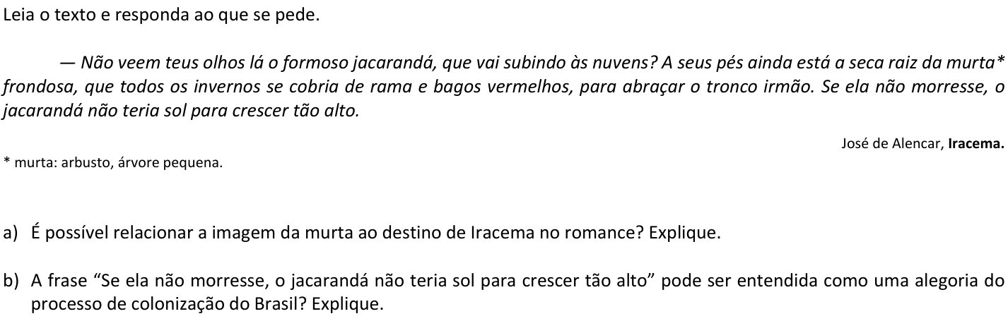 Questão 7 no caderno  da 2ª fase da FUVEST 2018