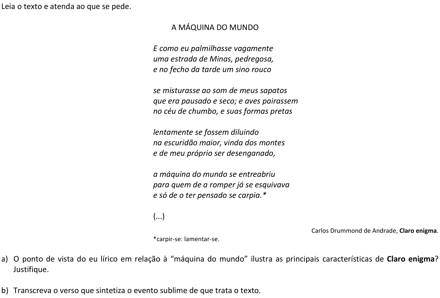 Questão 9 no caderno  da 2ª fase da FUVEST 2018