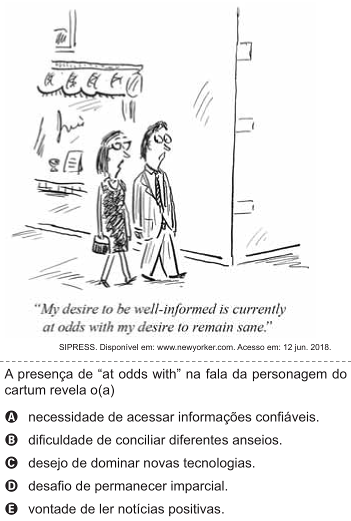 Questão 4 no caderno Azul do ENEM 2021