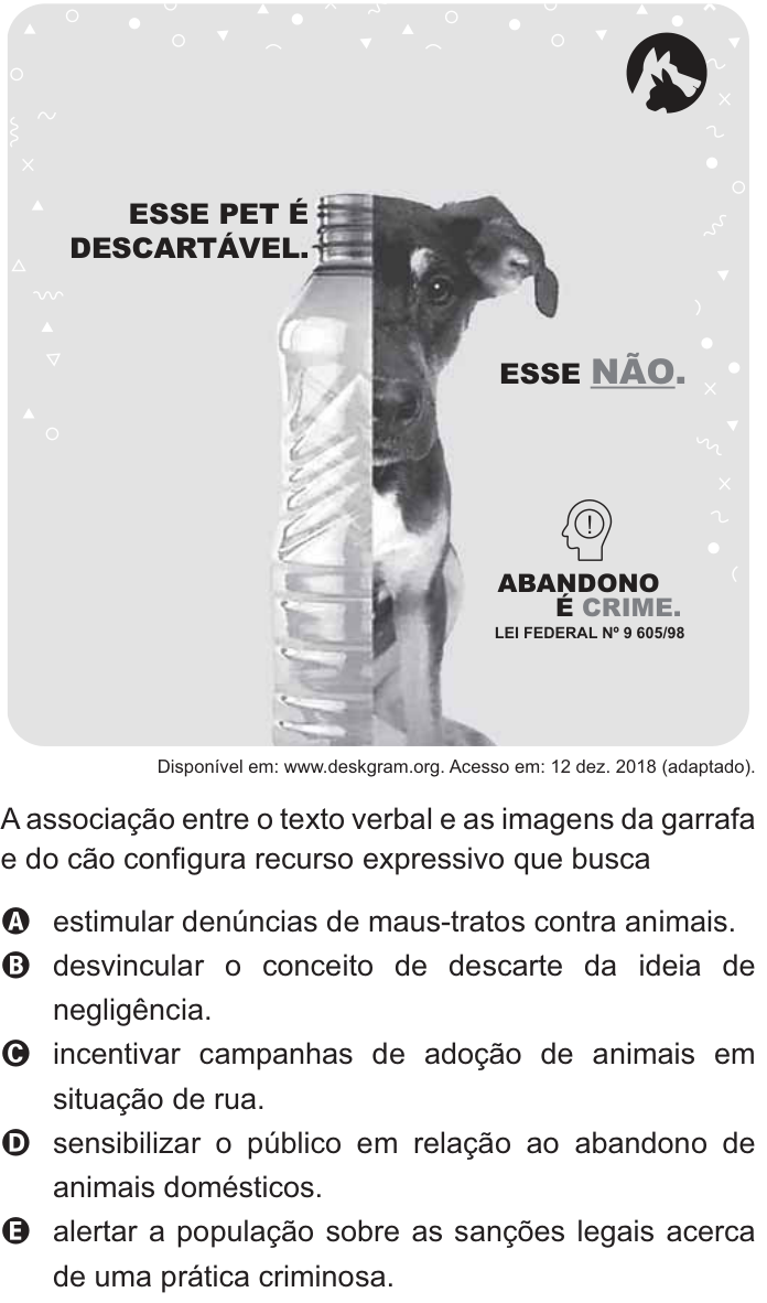 Questão 12 no caderno Azul do ENEM 2021