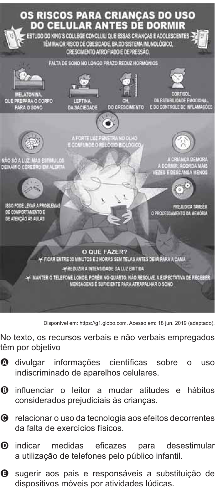 Questão 34 no caderno Azul do ENEM 2021