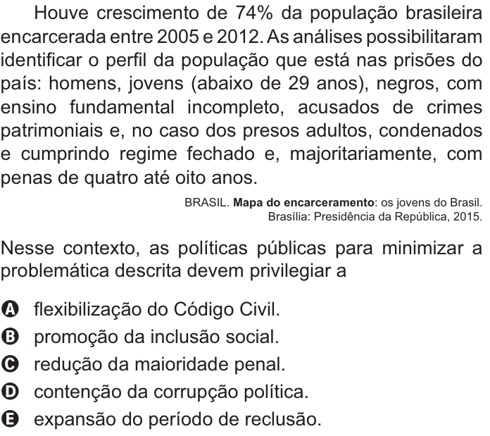 Questão 66 no caderno Azul do ENEM 2021