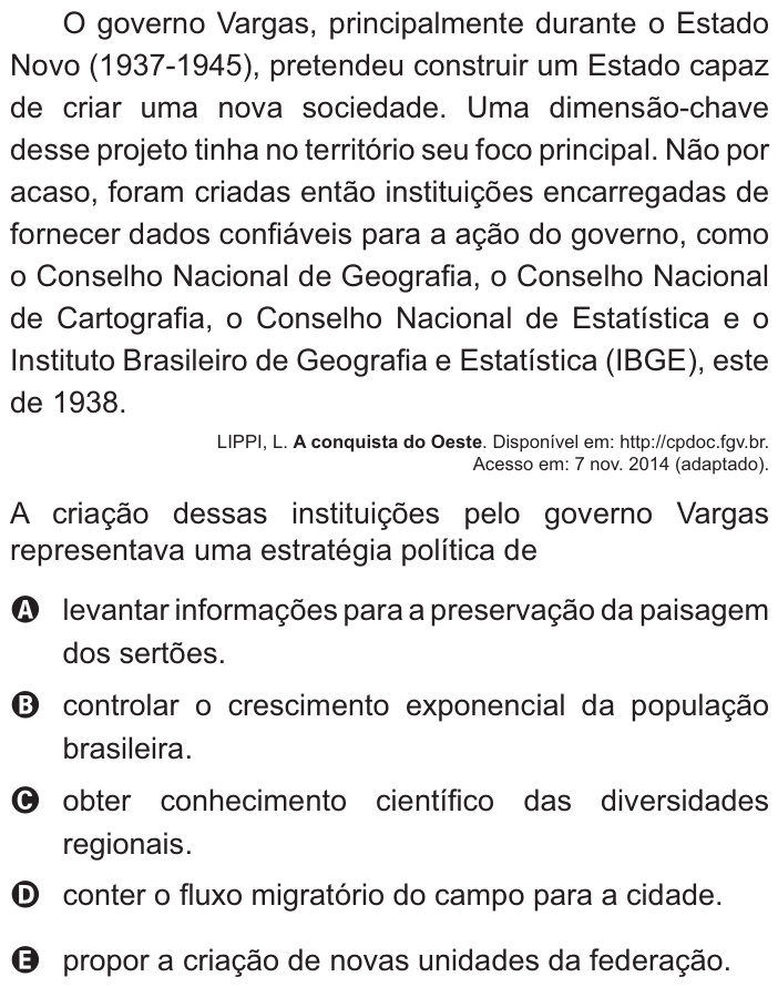 Questão 69 no caderno Azul do ENEM 2021
