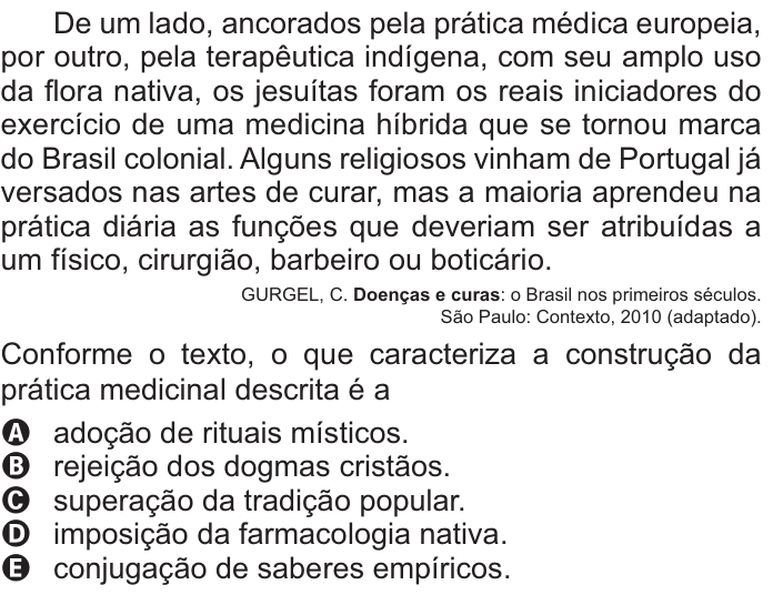 Questão 75 no caderno Azul do ENEM 2021