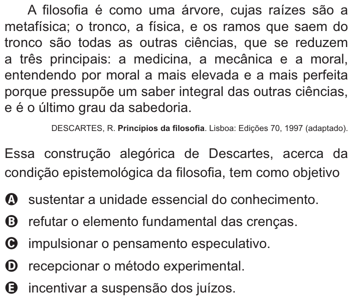 Questão 86 no caderno Azul do ENEM 2021