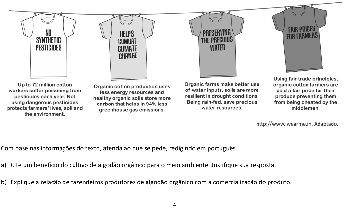 Questão 2 no caderno  da 2ª fase da FUVEST 2018