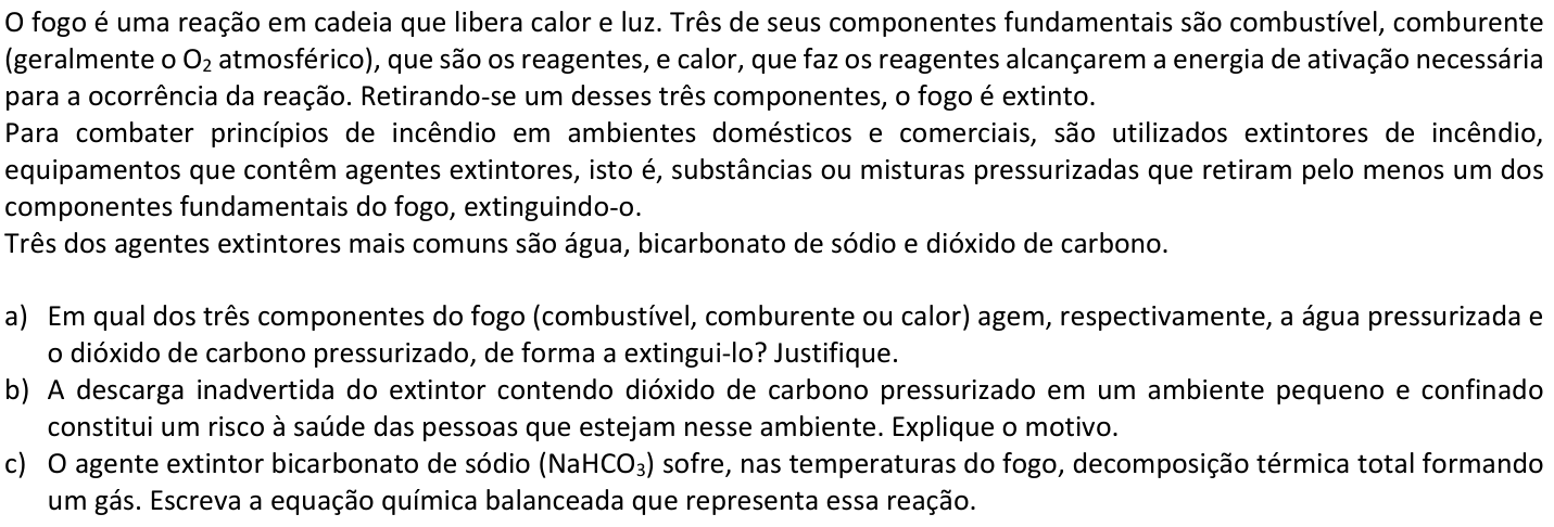 Questão 3 no caderno  da 2ª fase da FUVEST 2018