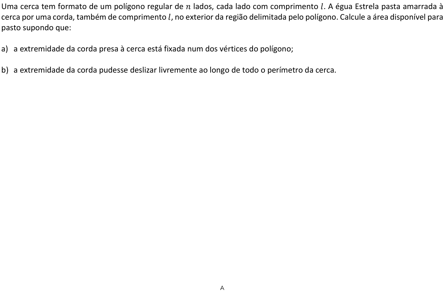 Questão 6 no caderno  da 2ª fase da FUVEST 2018