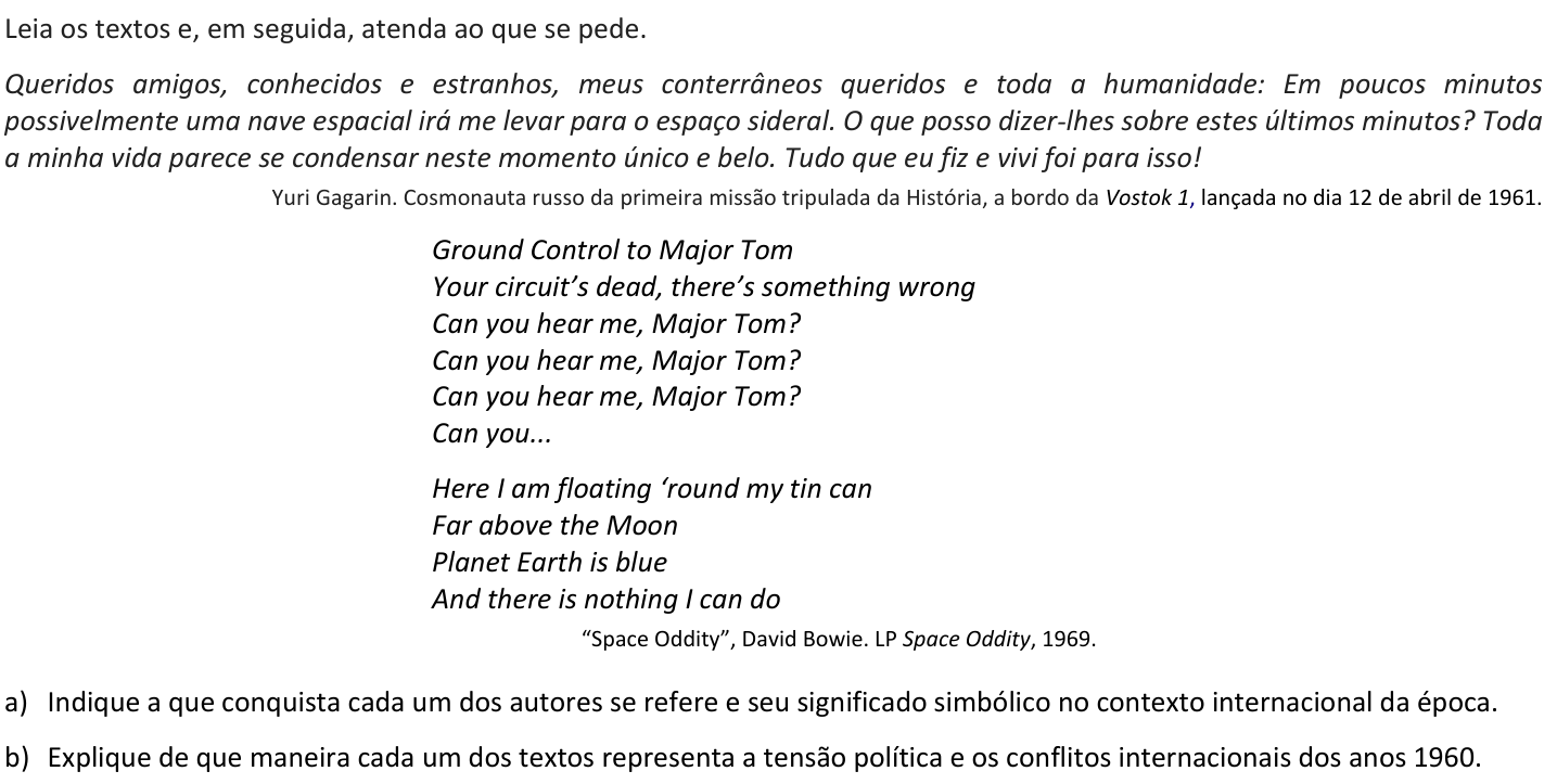 Questão 9 no caderno  da 2ª fase da FUVEST 2018