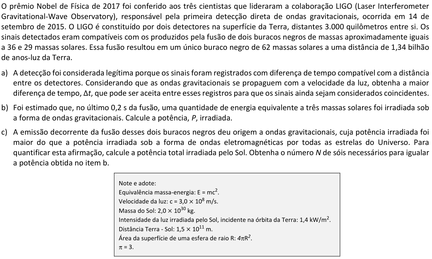 Questão 15 no caderno  da 2ª fase da FUVEST 2018