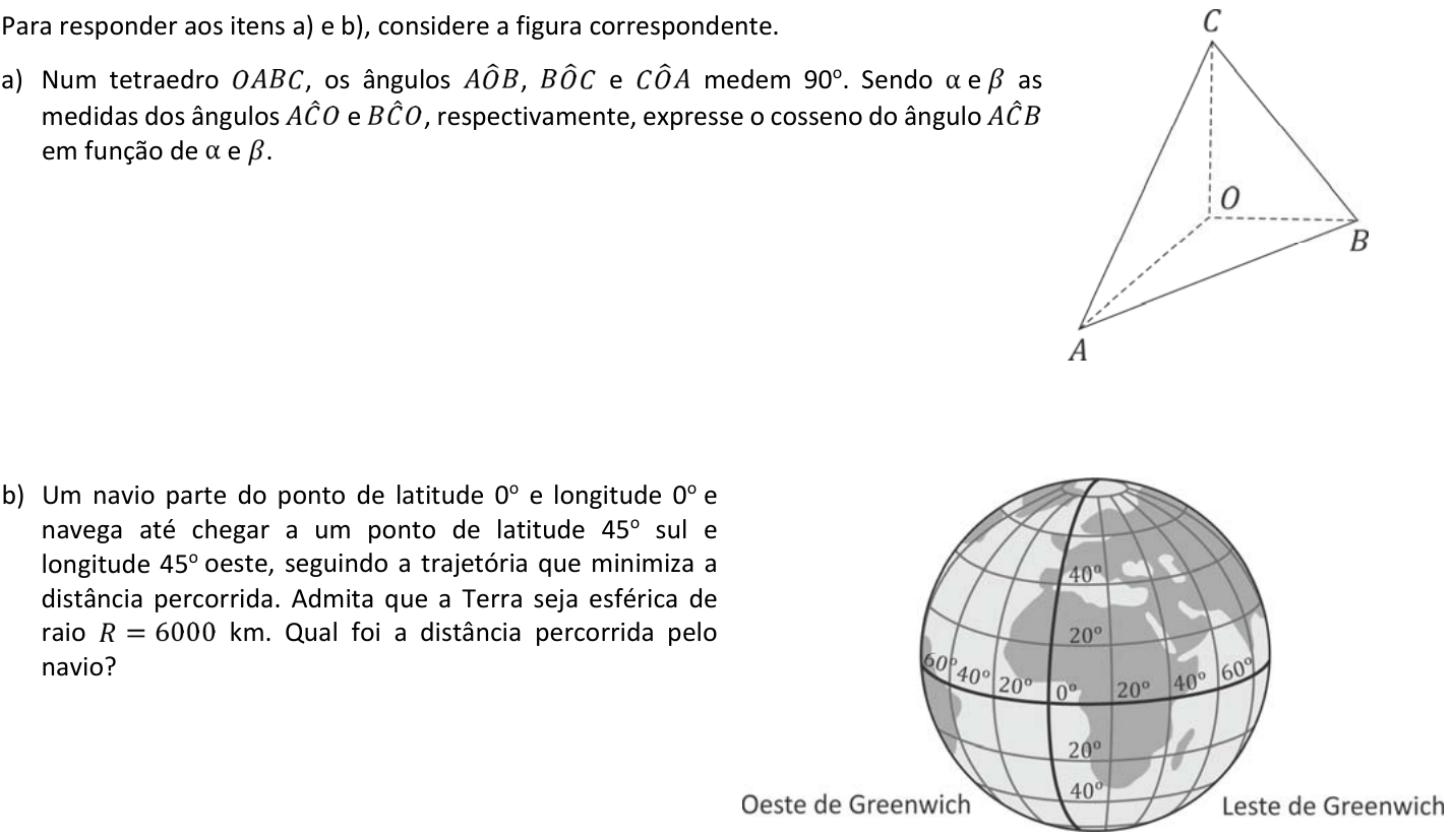 Questão M05 no caderno  da 2ª fase da FUVEST 2018