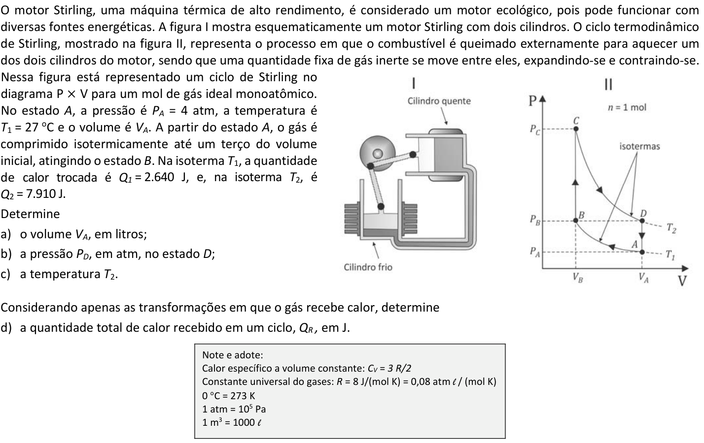 Questão F04 no caderno  da 2ª fase da FUVEST 2018