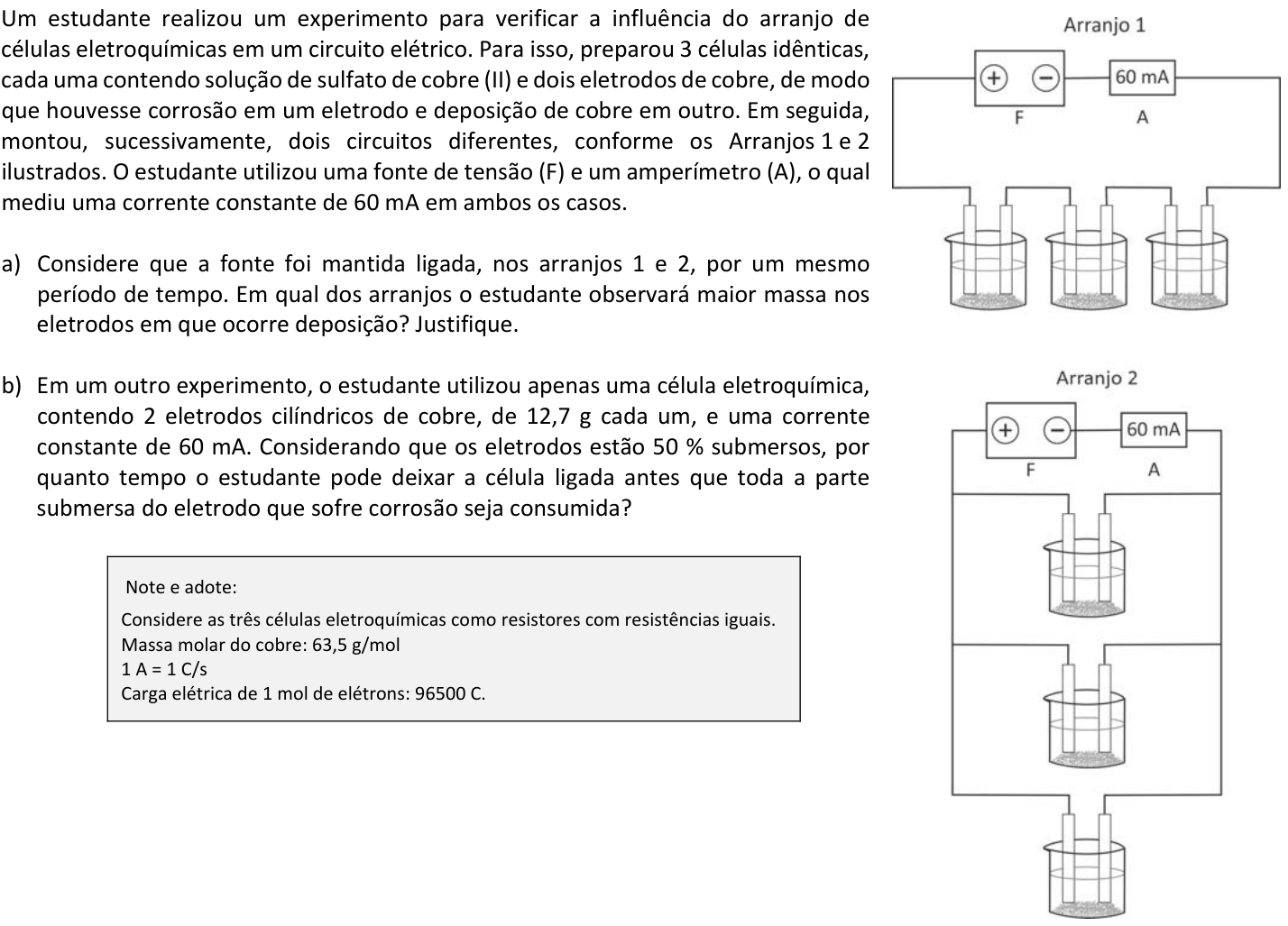 Questão Q03 no caderno  da 2ª fase da FUVEST 2018