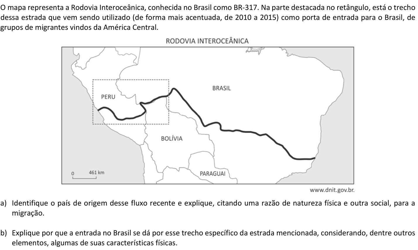 Questão G05 no caderno  da 2ª fase da FUVEST 2018