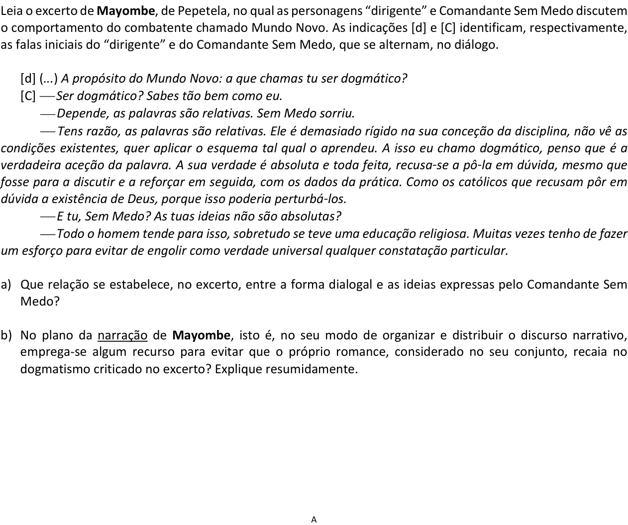 Questão 10 no caderno  da 2ª fase da FUVEST 2017