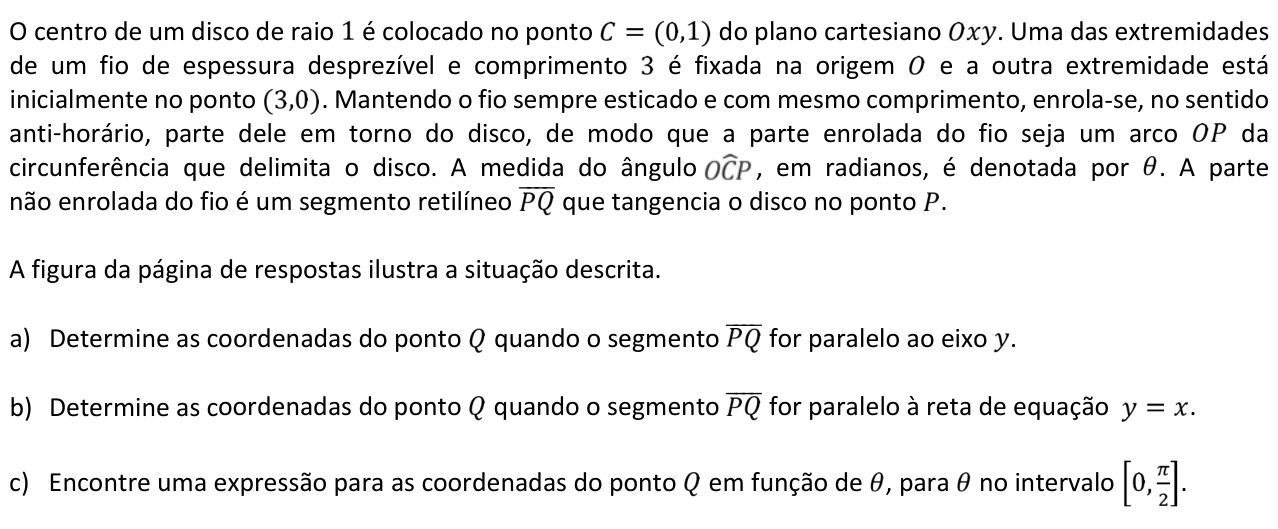 Questão M02 no caderno  da 2ª fase da FUVEST 2017