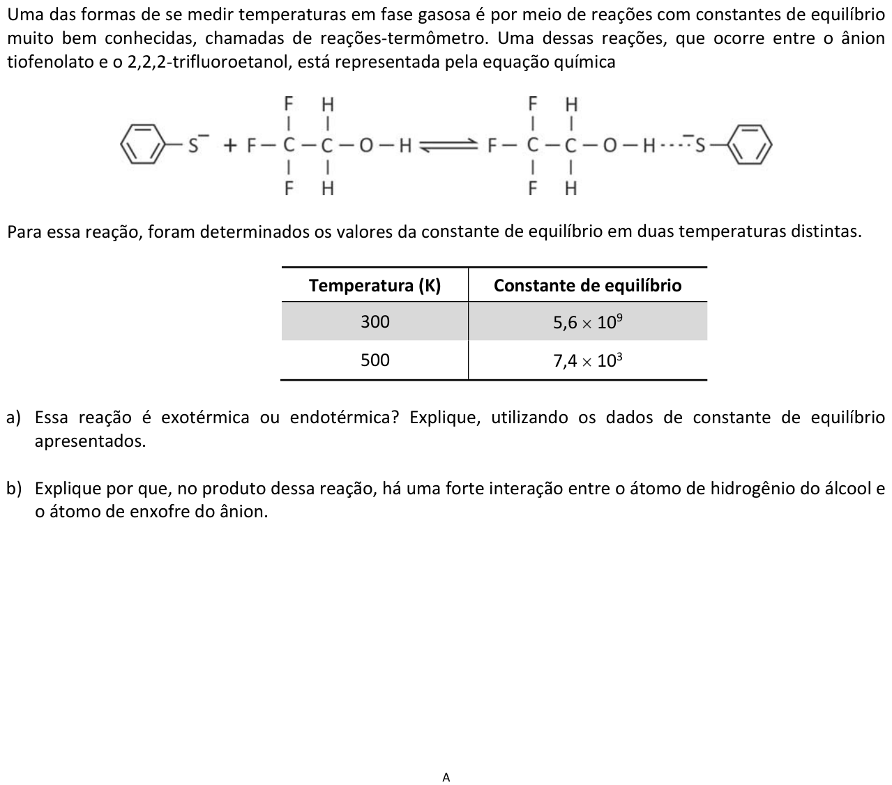 Questão Q04 no caderno  da 2ª fase da FUVEST 2017