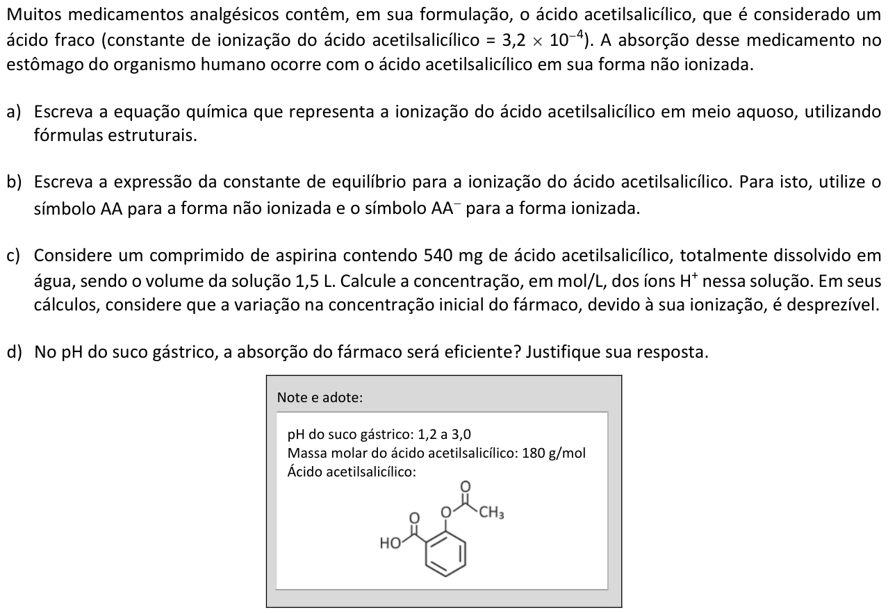 Questão Q06 no caderno  da 2ª fase da FUVEST 2017