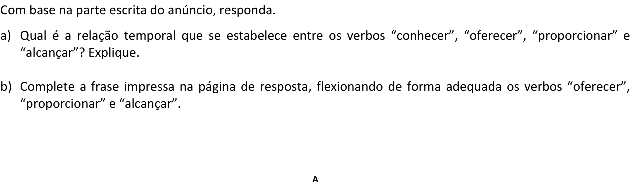 Questão 2 no caderno  da 2ª fase da FUVEST 2016