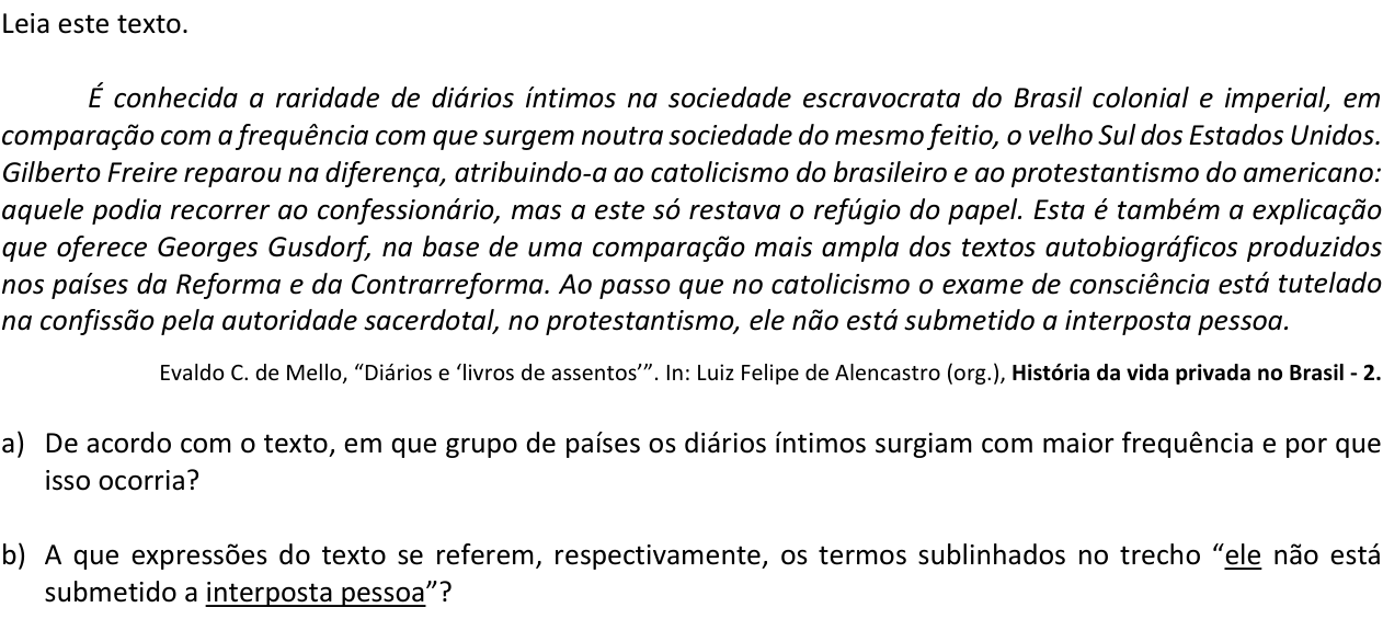 Questão 3 no caderno  da 2ª fase da FUVEST 2016