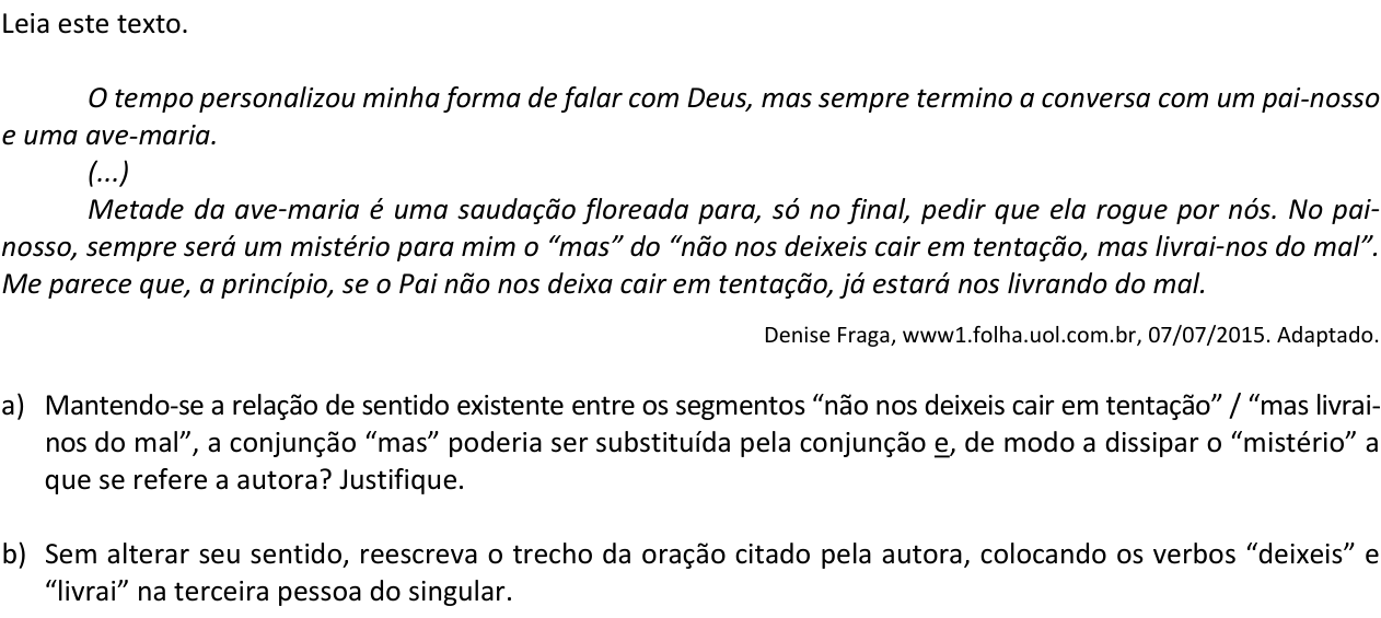 Questão 5 no caderno  da 2ª fase da FUVEST 2016