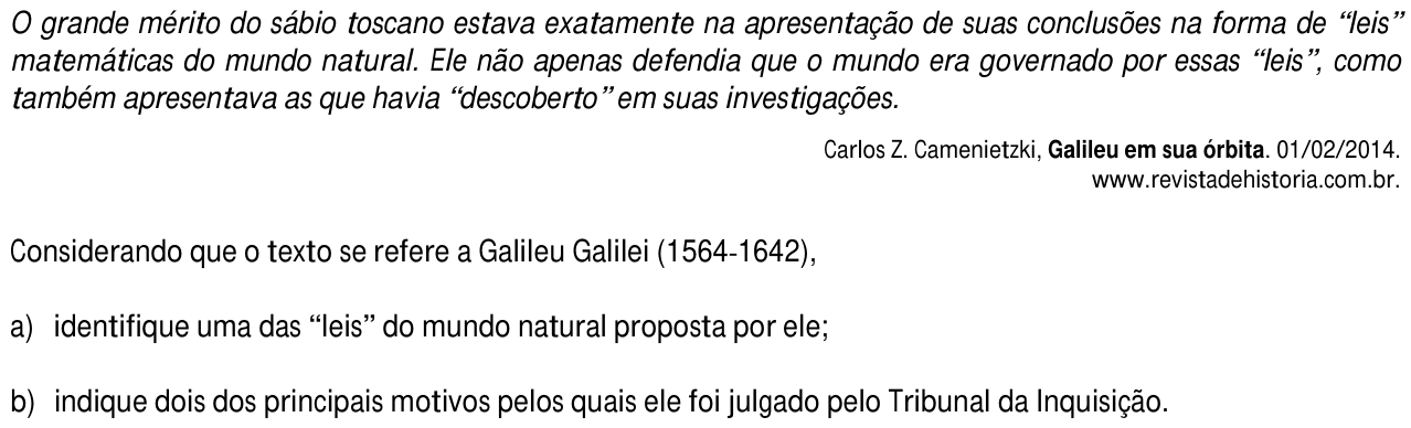 Questão 13 no caderno  da 2ª fase da FUVEST 2016